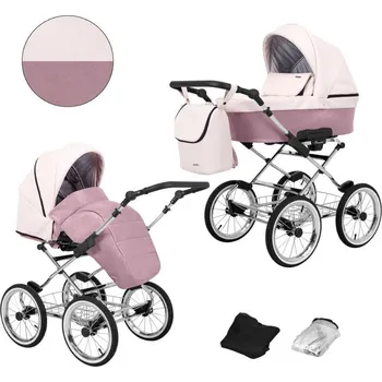 Kočárek KOČÁREK KUNERT ROMANTIC EXCLUSIVE 2v1 ROM 15 růžová ECO