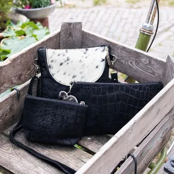 Kosmetická taška Toaletní taška s motivem krokodýla z hovězí kůže - 15*12*5cm