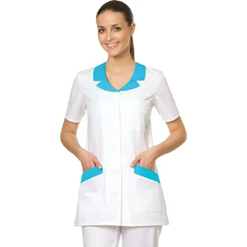 IREA Dámská halena RENÁTA Obvod hrudi: 54 | 114-118 cm, Barva: Bílá s růžovým doplňkem | na zakázku