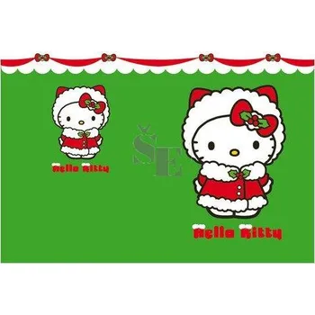 Vánoční dekorace Jmenovky na dárky vánoční 8ks VÁNOCE Hello Kitty zelené, Stil