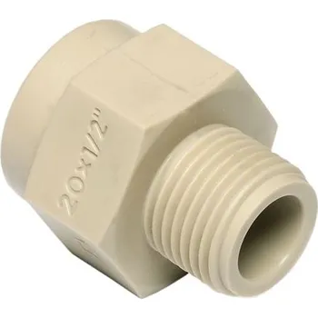 Vodovodní potrubí Přechodka PPR s plastovým vnějším závitem d 20 x 1/2"