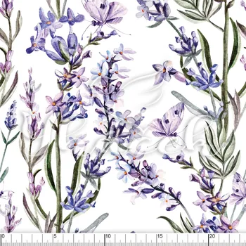 Zakázkový tisk, softshell, kočárkovina... Motýli v květinách Látky k tisku: Softshell letní