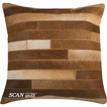 Bytový textil SCANquilt povlak SKIN pruhy písková 45 x 45 cm