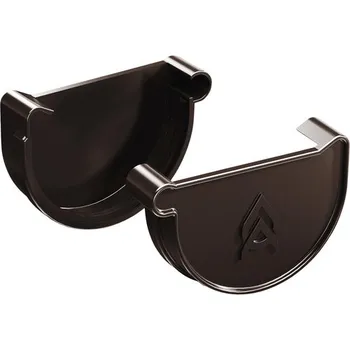 okap Čelo pro okapový žlab PRECIT Ø 100 mm plastové pravé hnědé