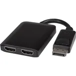 Adaptér DisplayPort - 2x HDMI , rozšíření + zrcadlení obrazu, 4K*2K@30Hz