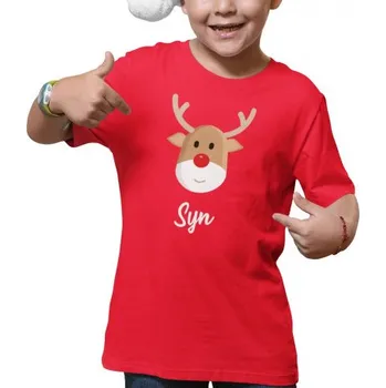 Žertovný předmět Tričko se sobem - syn - dětské tričko s potiskem- Tričkový.cz