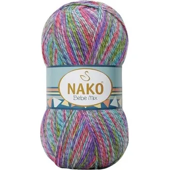 Příze Nako Pletací příze Nako Bebe Mix 86838 - modrá melange