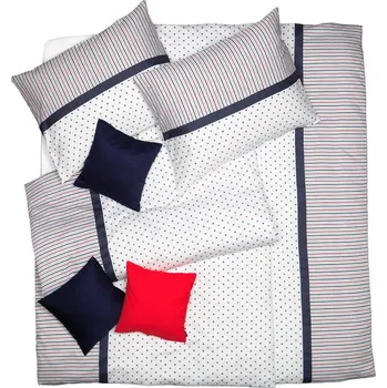 Povlečení SCANquilt povlečení SATÉN PLUS hvězdy-pruhy bíločervenomodrá 140 x 220/70 x 90 cm