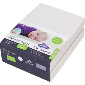 Prostěradlo TRÄUMELAND Prostěradlo jersey UNI dvojbalení weiss