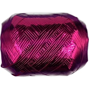 Stuha Vánoční vázací stuha LIGHT METALIC lesklá růžová (velké Mega klubko) 10 mm x 20 m (Vázací stuha, sytě růžová, metalická lesklá, polypropylénová, velké MEGA klubko, strukturovaná )