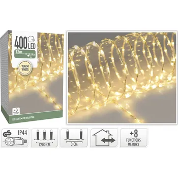 Vánoční dekorace Světla Vánoční LED vnitřní i venkovní 12 m