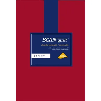 Prostěradlo SCANquilt napínací prostěradlo JERSEY ELASTIC LYCRA červená výška matrace do 30 cm 160 x 200 cm