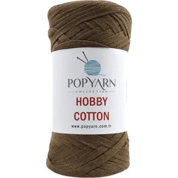 Příze POPYARN Příze Hobby cotton B5 - hnědá, 250g 150m