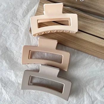 Skřipec do vlasů - obdélník - Pastelový mix - lososová