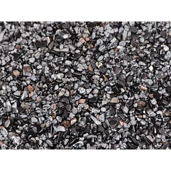 Přírodní kámen Magieprirody.cz Tromlovaný kámen Obsidián vločkový XXS velikost 3 - 9 mm - USA #402 Množství: 100g