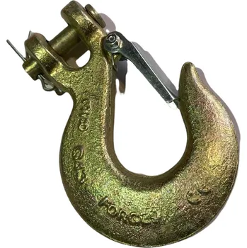 zvedák Hák kluzný s vidlicí a čepem pro řetěz 13 mm, nosnost 4080 kg, žlutý zinek, pevnostní třída 5