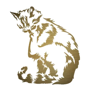 Samolepící dekorace SAMOLEPKA Kočka 032 levá (64 - škrábaný kov zlatý) NA AUTO, NÁLEPKA, FÓLIE, POLEP, TUNING, VLASTNÍ TEXT, TISK, AUTOSAMOLEPKY.cz, POLEPY, OBRÁZEK, LOGO, SAMOLEPKY