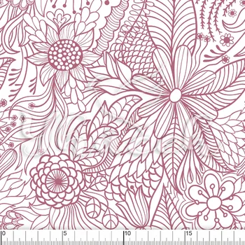 Zakázkový tisk, softshell, kočárkovina... Rostliny na bílé Látky k tisku: Microfirba