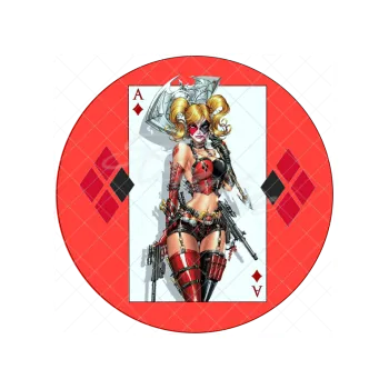 Jedlá dekorace na dort HARLEY QUINN karta, VARIANTA Jedlý papír 1588