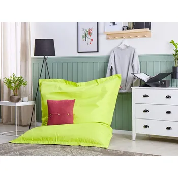 Sedací pytel Puf, sedací vak, limetkově zelené sedadlo XL Beliani