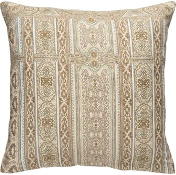 Polštář SCANquilt povlak SATÉN PLUS secese béžovotyrkysová 40 x 40 cm