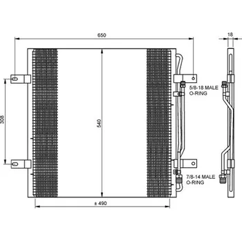 Výparník klimatizace Kondenzátor, klimatizace NRF NRF35781