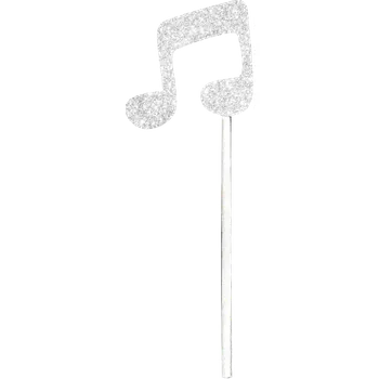 Jedlá dekorace na dort Zápich do dortu - Pár not osminových Motiv zápichu: Pár not osminových - Stříbrný