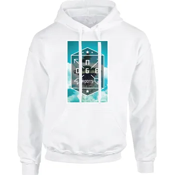 Pánská mikina DNBMARKET.CZ Pánská mikina s kapucí DnbHeaven černá / bílá Velikost: M, Barva: Bílá