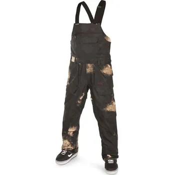 Snowboardové kalhoty Pánské kalhoty Volcom Roan Bib Overall Bleach Black L