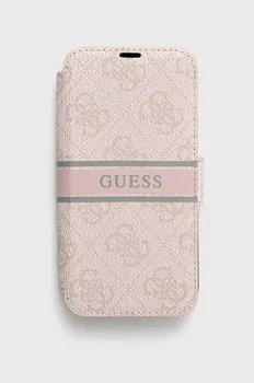 Pouzdro na mobilní telefon Guess Book Case pro Apple iPhone 13 Mini růžový