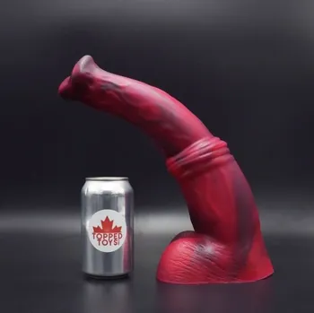 Dildo Topped Toys Pegasus 105 Forge Red, prémiové silikonové dildo 33,7 x 8,4 cm