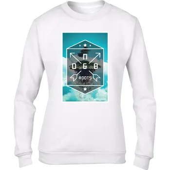 Dámská mikina DNBMARKET.CZ Dámská mikina bez kapuce DnbHeaven černá / bílá Velikost: XXL, Barva: Bílá