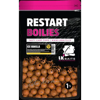 Boilies LK Baits ReStart Boilies Ice Vanilla 18 mm, 1kg