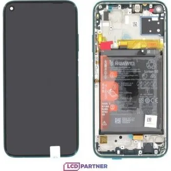 Huawei P40 Lite (JNY-L21A, JNY-L01A, JNY-L21B, JNY-LX1) LCD + dotyková deska + rámeček + malé části zelené - originál