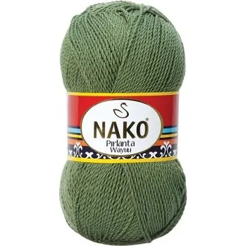 Příze Nako Pletací příze Nako Pirlanta Wayuu 11253 - zelená, mikrovlákno