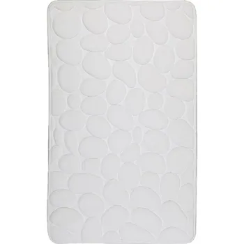 Koupelnová předložka SCANquilt předložka MEMORY STONE bílá 50 x 80 cm