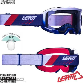Motocyklové brýle MX brýle se zrcadlovým sklem LEATT Velocity 4.5 IRIZ Royal