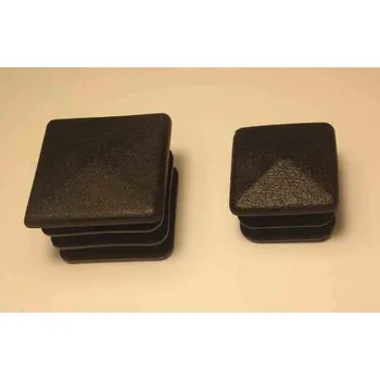 Plotový sloupek Plastová ucpávka do jeklu čtvercová 18 x 18 mm, černá