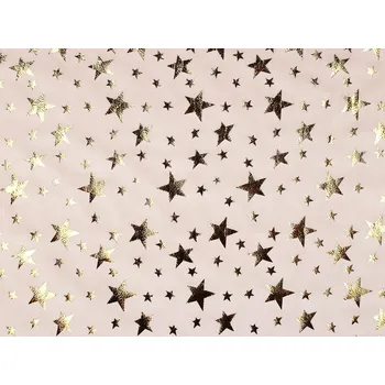 Samet / velvet s metalickým potiskem hvězdy