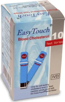 Diagnostický test EASY TOUCH Proužky na cholesterol 10 ks