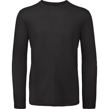 Pánské tričko B&C Pánské tričko s dlouhým rukávem TM070 Black 3XL