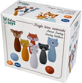 Kuželka Adam Toys DS60669819 dřevěné kuželky lesní zvířátka