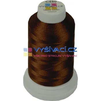Nit vyšívací nit hnědá C480 návin 1000m viskóza nitě - počet kusů: 1 kón návin 1000m 36,30 Kč s DPH za kón při nákupu balení 10 kusů