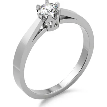 Šperk Couple, Elegantní zásnubní prsten Natalie, bílé zlato se zirkonem, vel. 55, prům. 17.5 mm, 585-66-1-0757.1B00.0.55.001