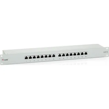 Síťový kabel Patchpanel equip 16x RJ45 Cat6 19" 1HE šedá barva (326316)