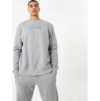 Pánská mikina pánská mikina EVERLAST - GREY MARL - L (Everlast Embroidered Crew Neck Sweatshirt)