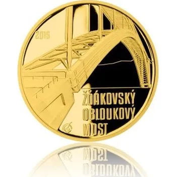 Česká mincovna Žďákovský most - zlatá mince z cyklu Mosty České republiky, Proof 15,55 g