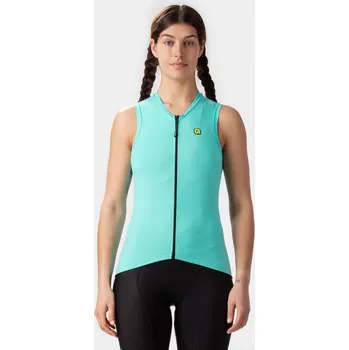cyklistický dres ALÉ Cyklistický dres bez rukávů - COLOR BLOCK LADY - světle modrá