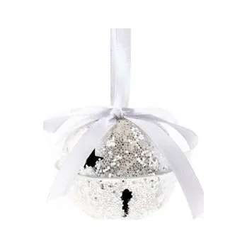 Vánoční dekorace Závěsná rolnička, malá - stříbrná