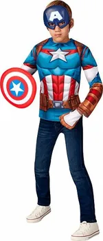 Karnevalový kostým ADC Blackfire Kostým triko + maska Avengers Captain America 127-137 cm